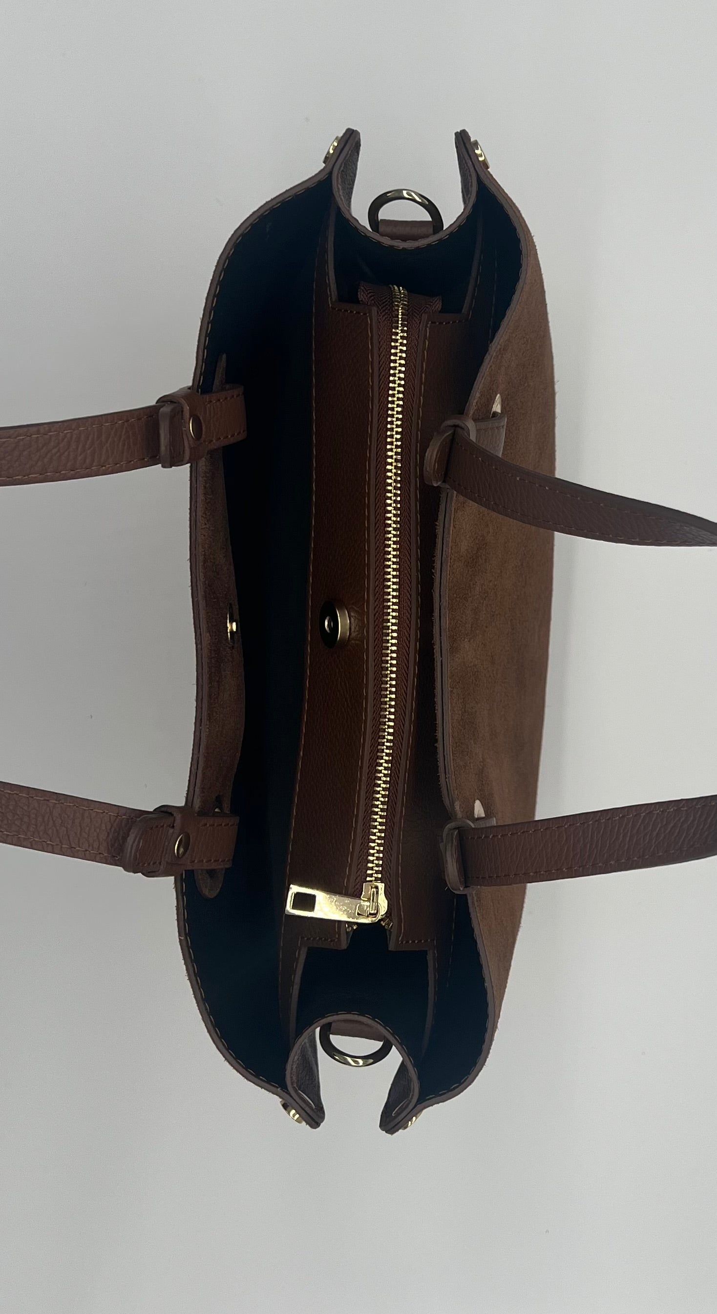 The Mia Suede Leather Tote Handbag