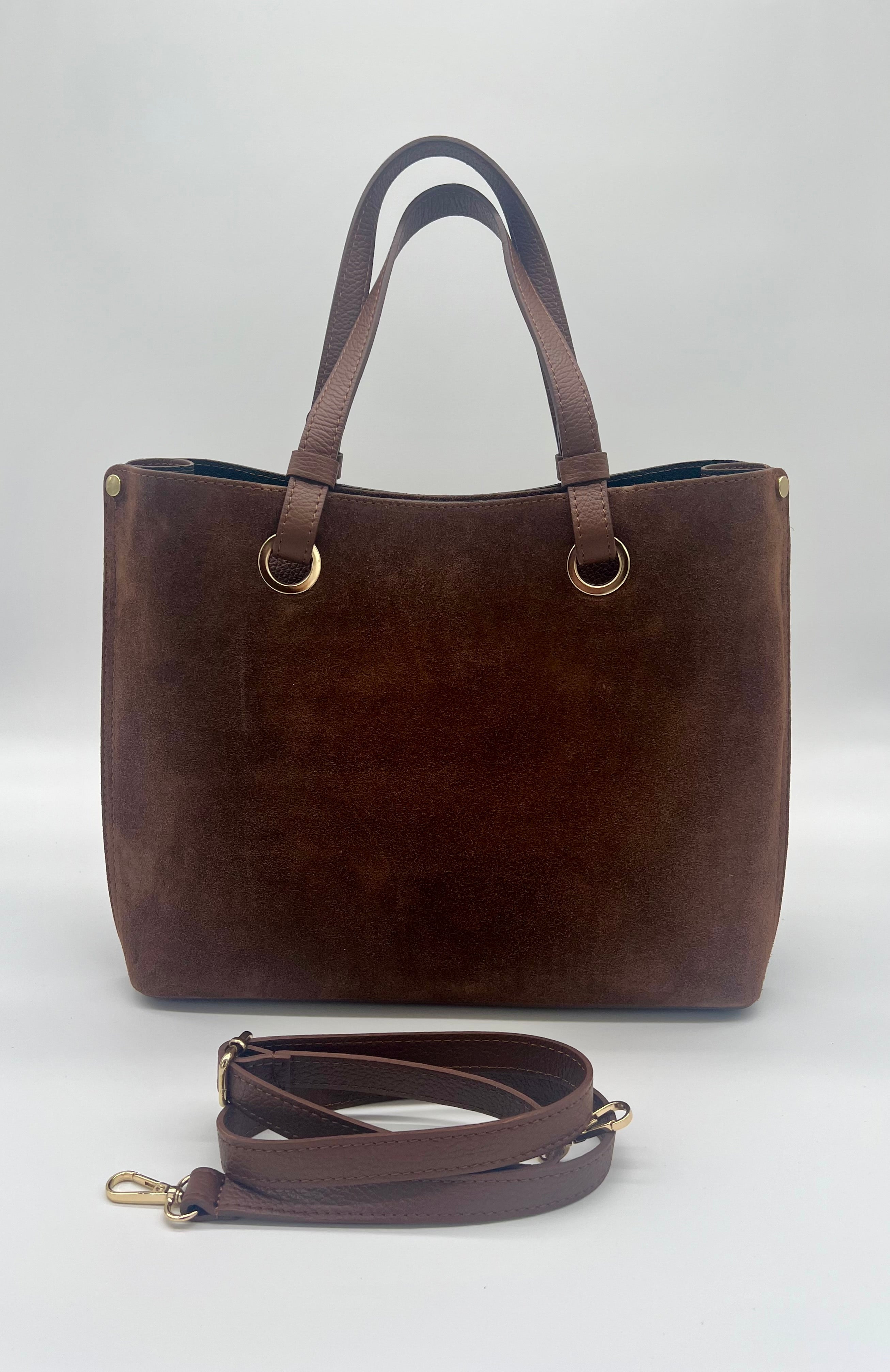 The Mia Suede Leather Tote Handbag