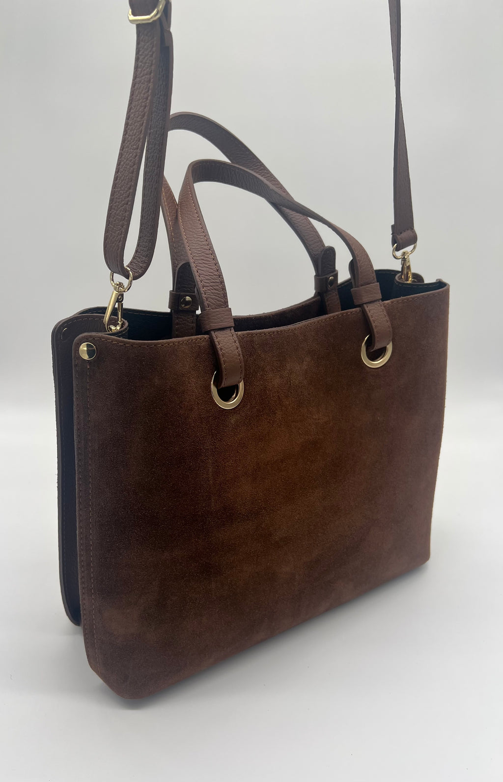 The Mia Suede Leather Tote Handbag