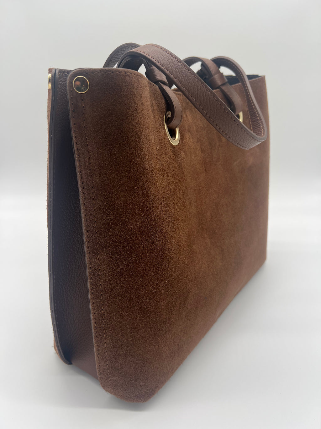 The Mia Suede Leather Tote Handbag