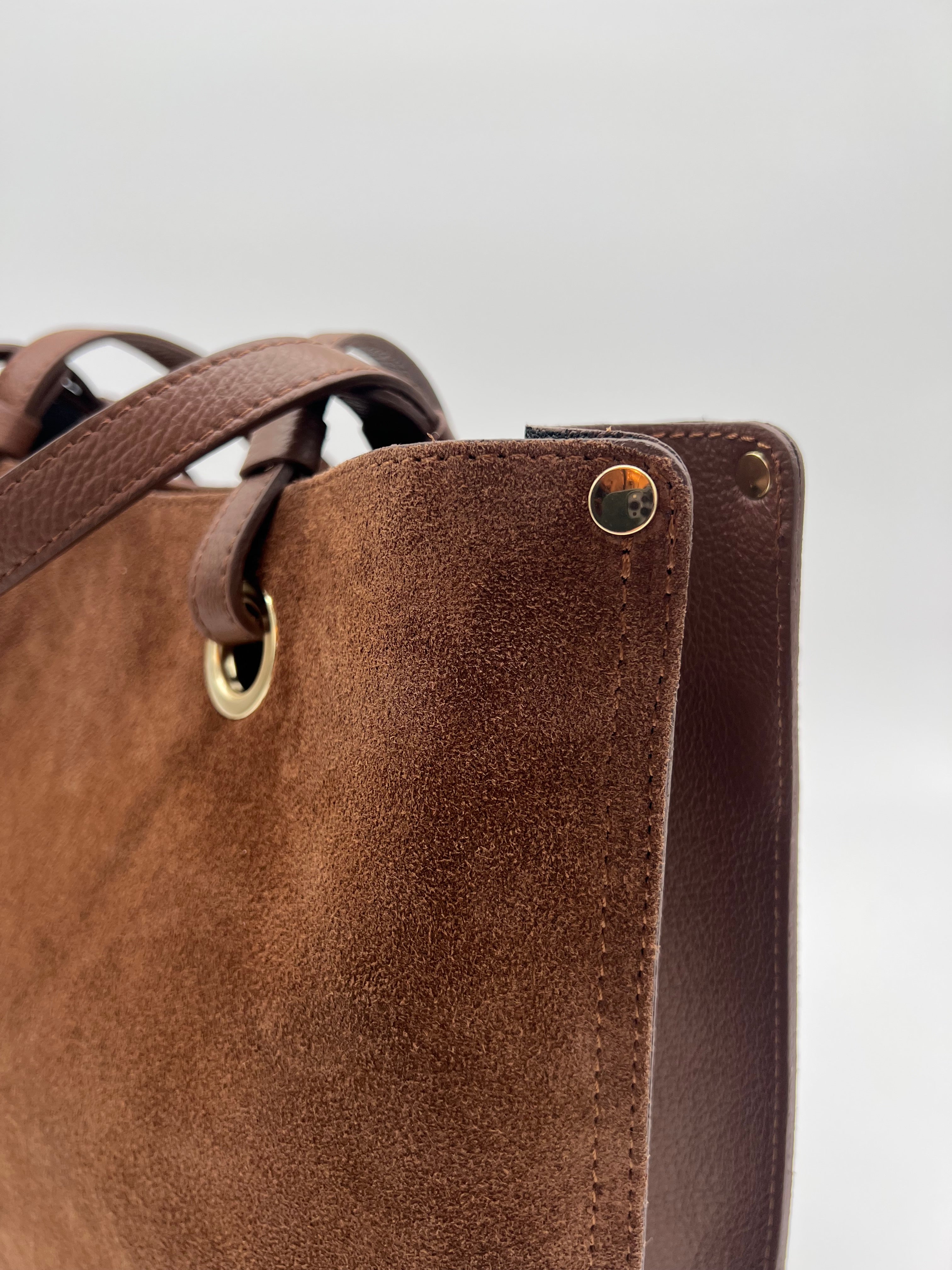 The Mia Suede Leather Tote Handbag