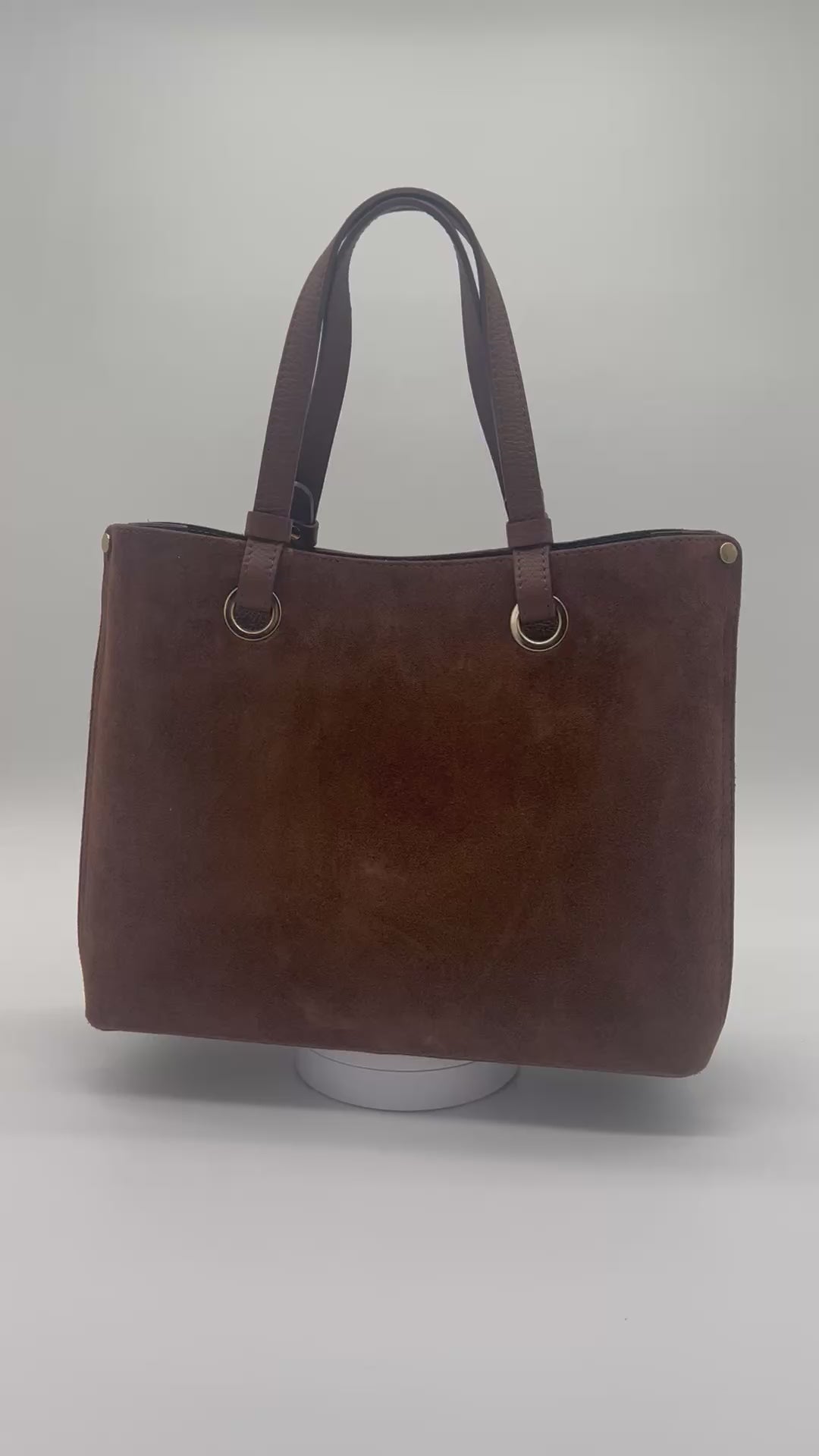 The Mia Suede Leather Tote Handbag